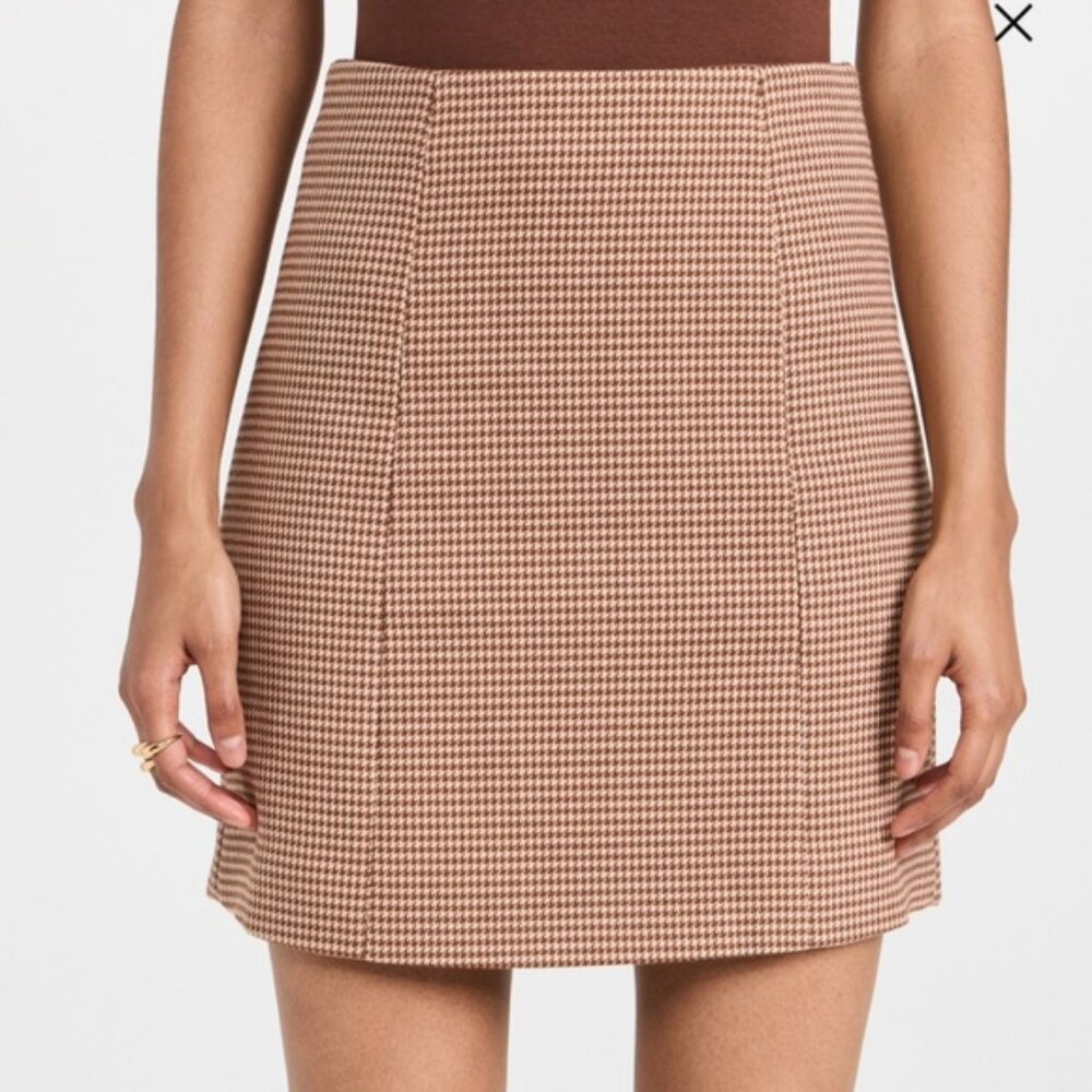 Favorite Daugthter The First Wife Houndstooth brown skirt